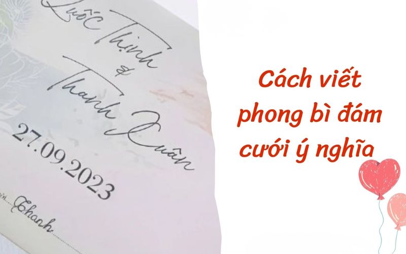Ghi phong bì cưới