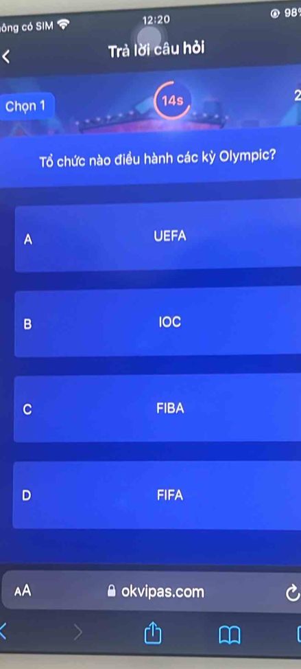 Câu hỏi trắc nghiệm về tổ chức điều hành các kỳ Olympic - đáp án IOC